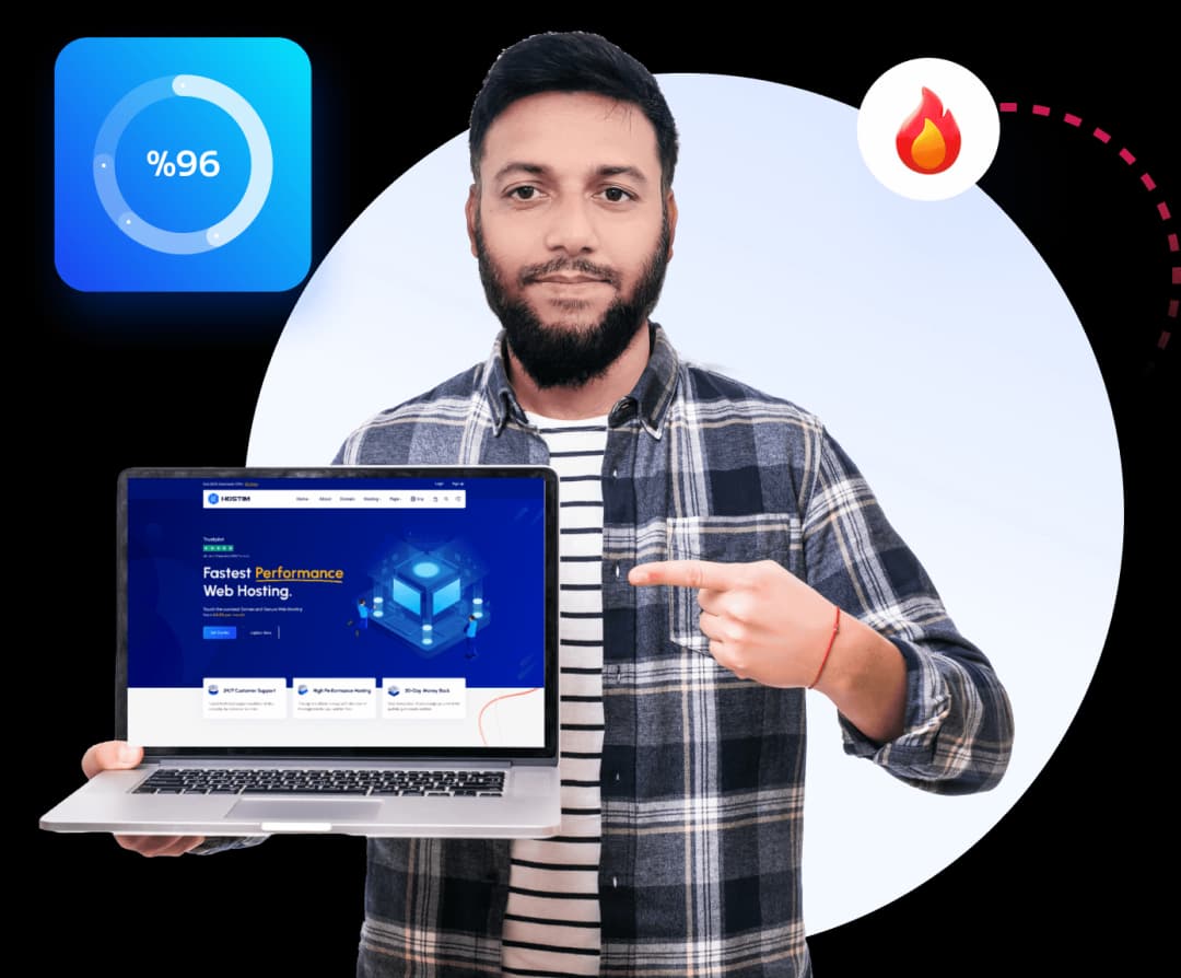 Man holding laptop